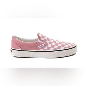 Vans Kids Pink Checkered Slip-On Shoes